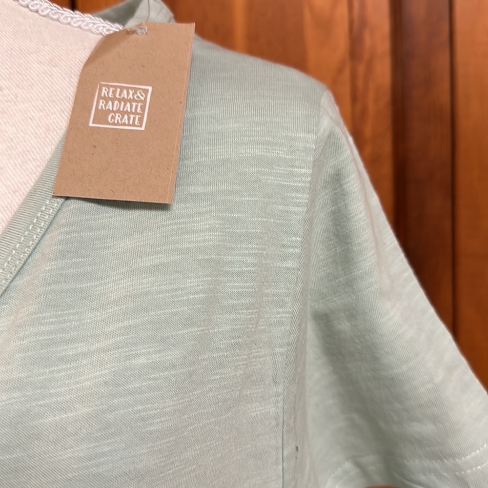 The Girlfriend From AARP Nightshirt 100% Bamboo Cotton Heathered Mint Size S - Picture 4 of 8